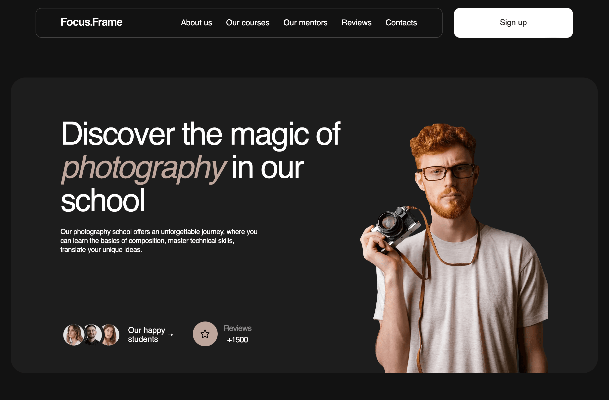FocusFrame — Photography Website
